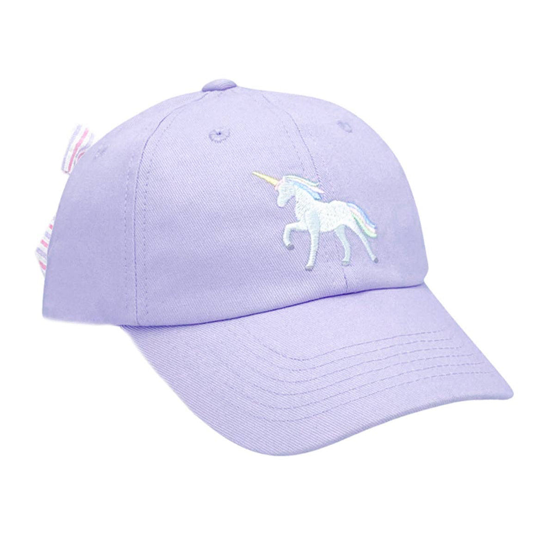 Rainbow Unicorn Bow Baseball Hat (Youth)