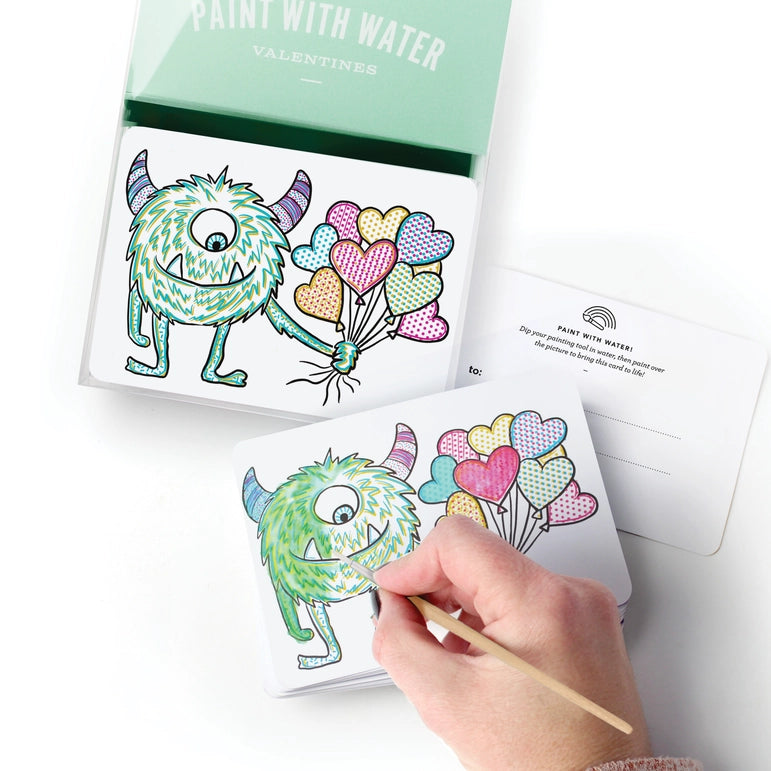 Paint with Water Valentines - Monster (Set of 18)