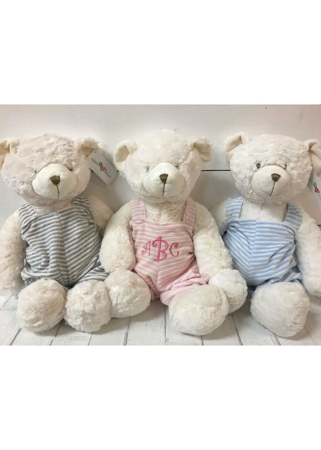 18" Stuffed Bear-Blue Overalls