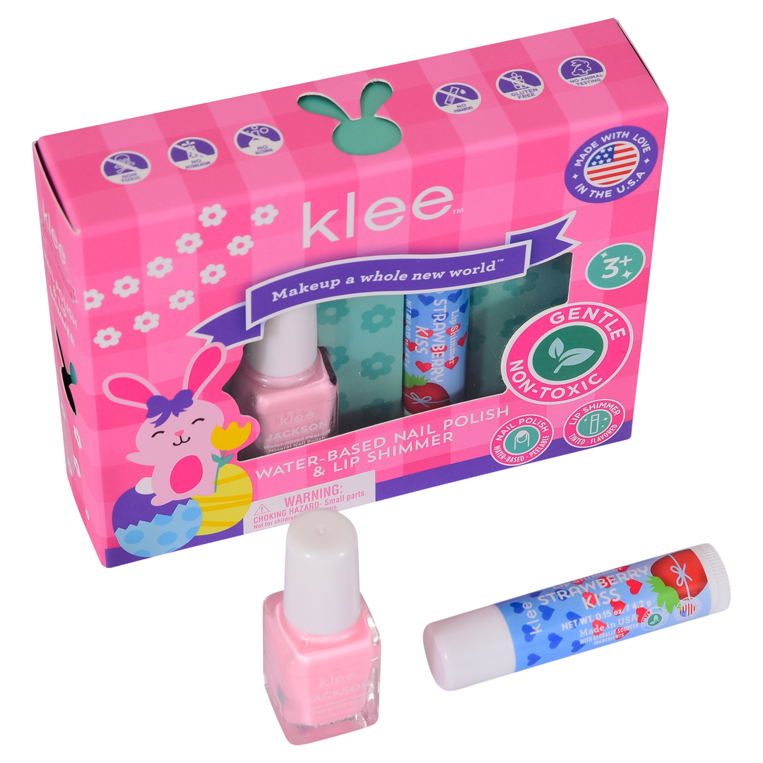 Hopping Pink- Easter Nail Polish Lip Shimmer Set: Hopping Pink