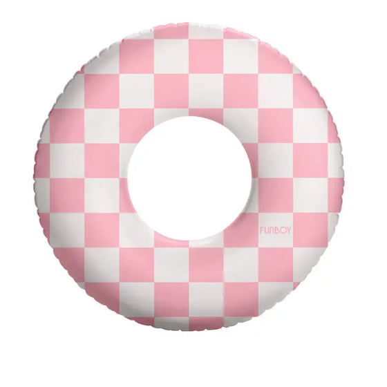 Pink Checkered Kids Tube Float