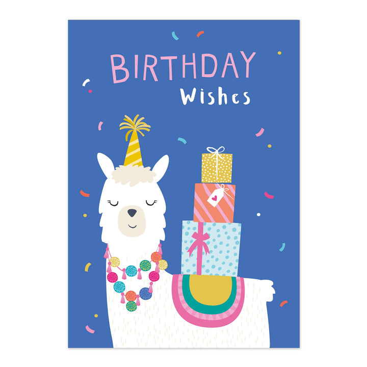 Birthday Wishes Card | Party Llama Girl Card