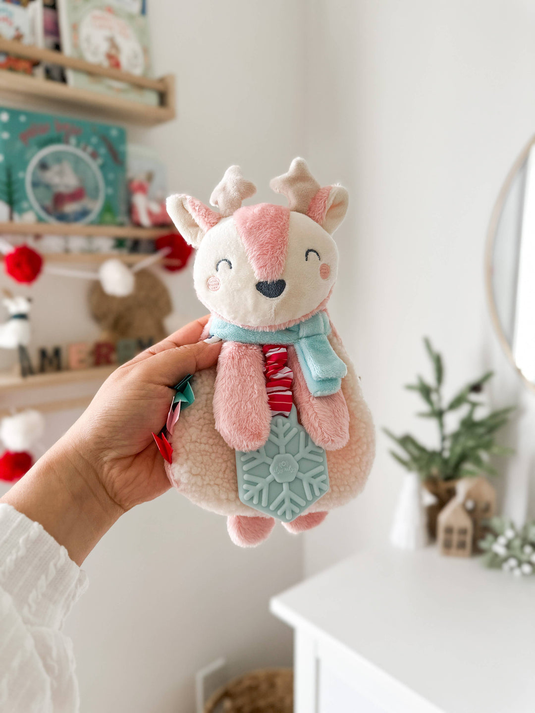 Holiday Itzy Lovey™ Plush + Teether Toy: Bear