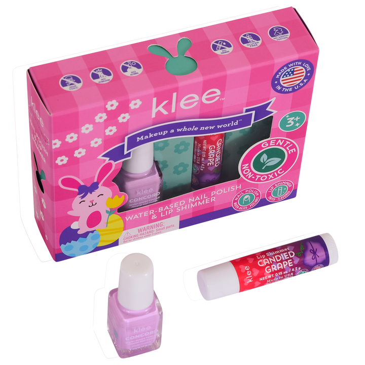 Skipping Purple - Easter Nail Polish Lip Shimmer Set: Hopping Pink