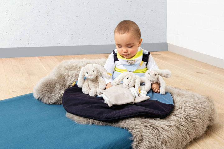 Hoppie Rabbit Security Blanket Baby Toy, 10 Inches