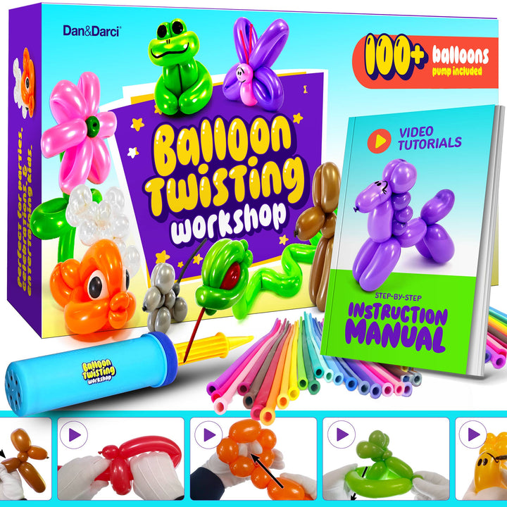 Balloon Animal Twisting Kit for Kids (with pump), Gift