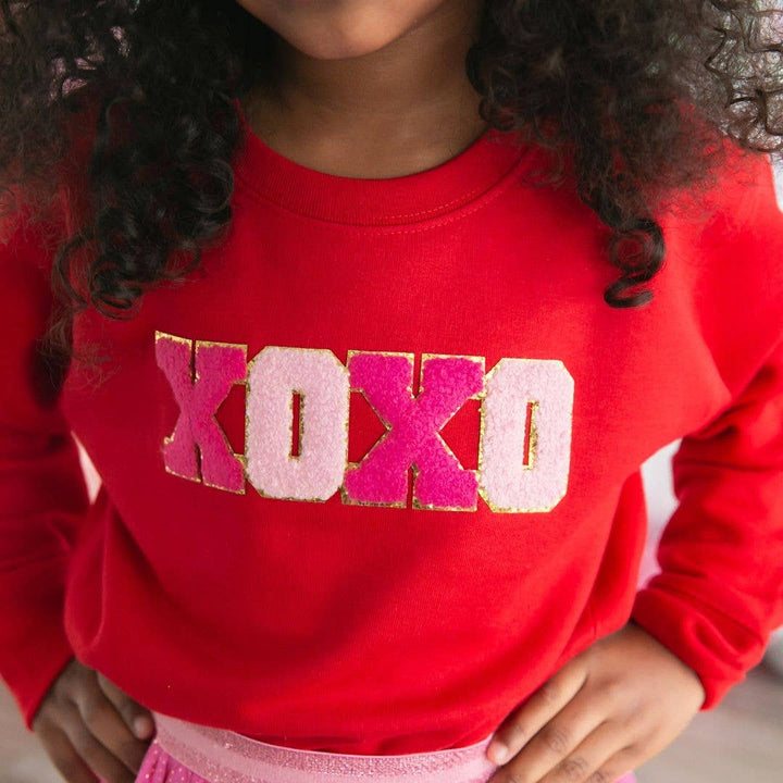 XOXO Patch Valentine's Day Sweatshirt -Kid's Valentine's Day: 2T