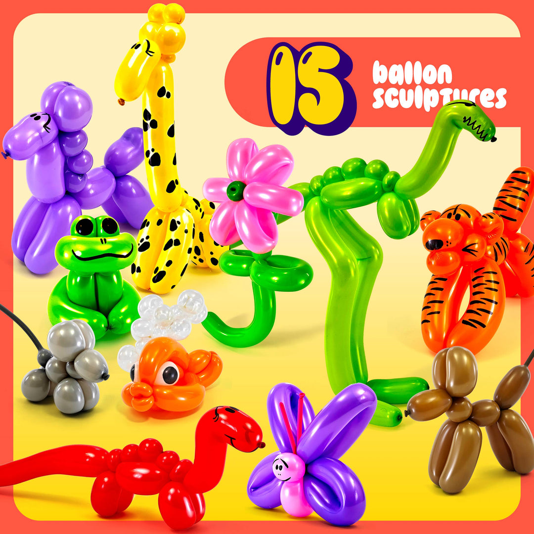 Balloon Animal Twisting Kit for Kids (with pump), Gift