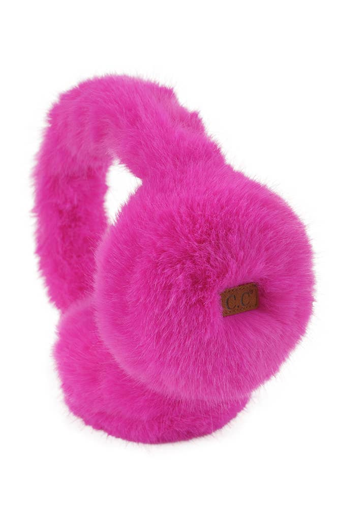 C.C Solid Long Fur Winter Ear Muff Ear Warmer: Lavender