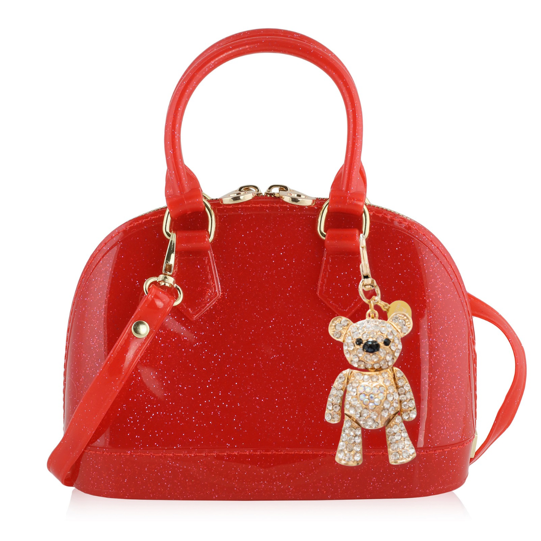 Cate: Crystal Teddy Holiday Edition: Fuschia Sparkle