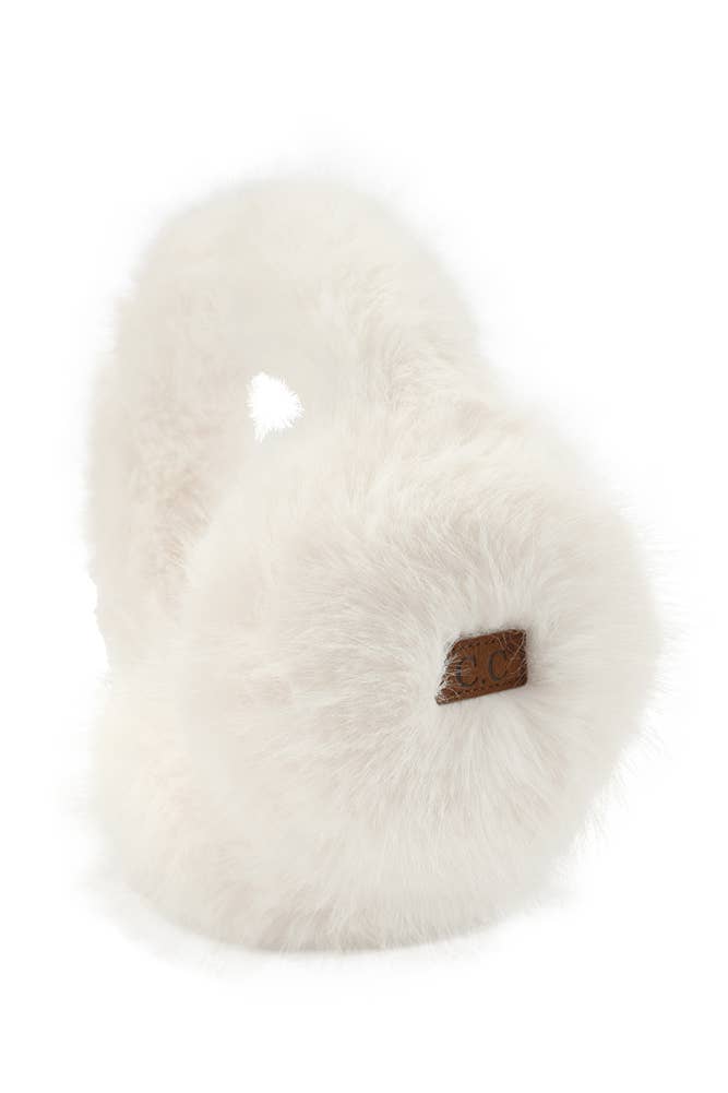 C.C Solid Long Fur Winter Ear Muff Ear Warmer: Lavender