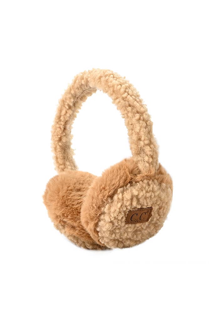 C.C Kids Faux Fur Sherpa Earmuffs Ear Warmer: New Rose