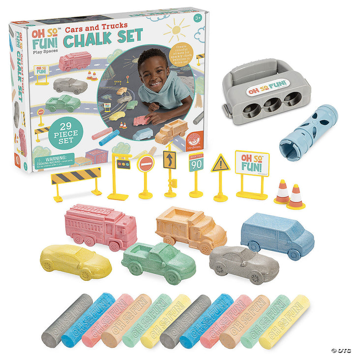 Oh So Fun! Cars and Trucks Sidewalk Chalk Set