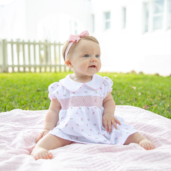 Beach Rose Smocked Pima Dress Set