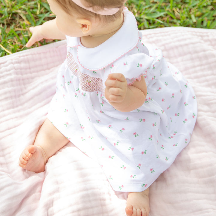 Beach Rose Smocked Pima Dress Set