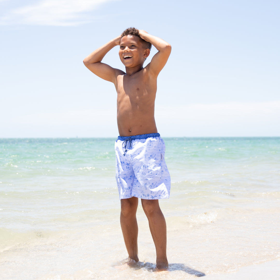 Tide Toile Swim Trunks-Chatham Bars Blue