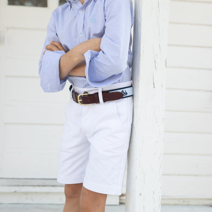 Chambray Button Down-Blue