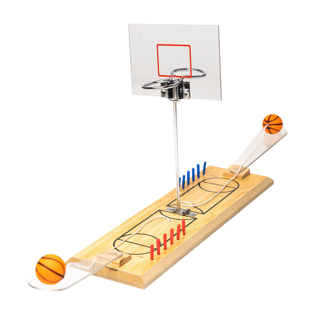 Wooden Dual Basketball Hoop Game