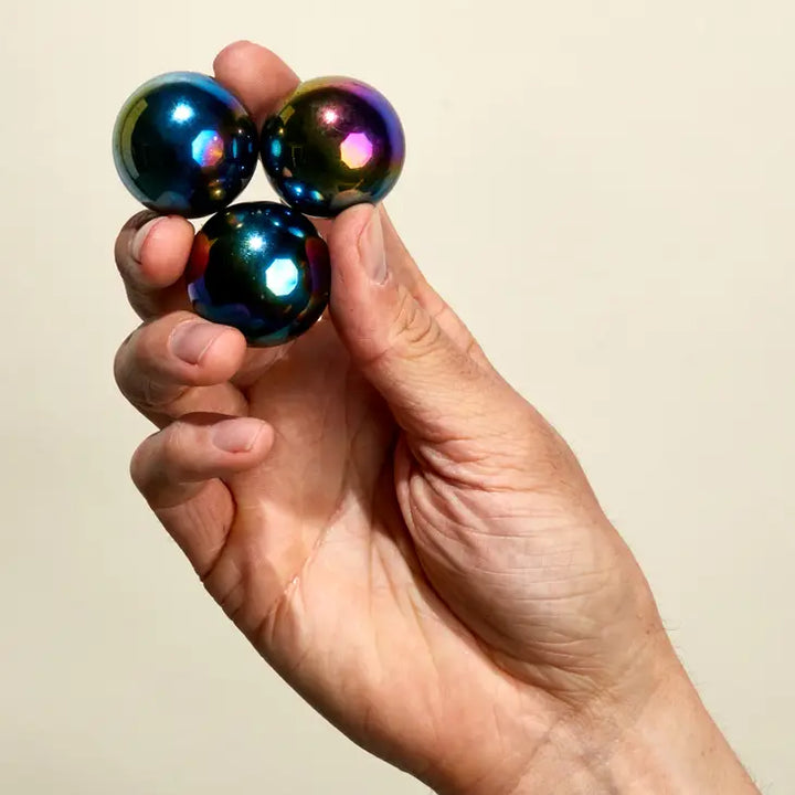 Supers 33mm Magnet Balls-6 Piece Set Oil Slick