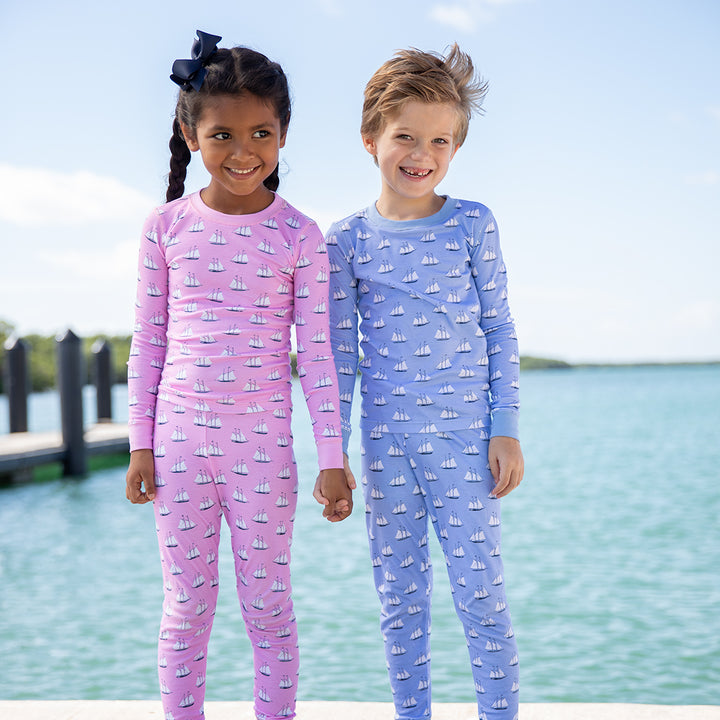 Regatta Pima Jammies 2-Piece Set-Cornflower Blue