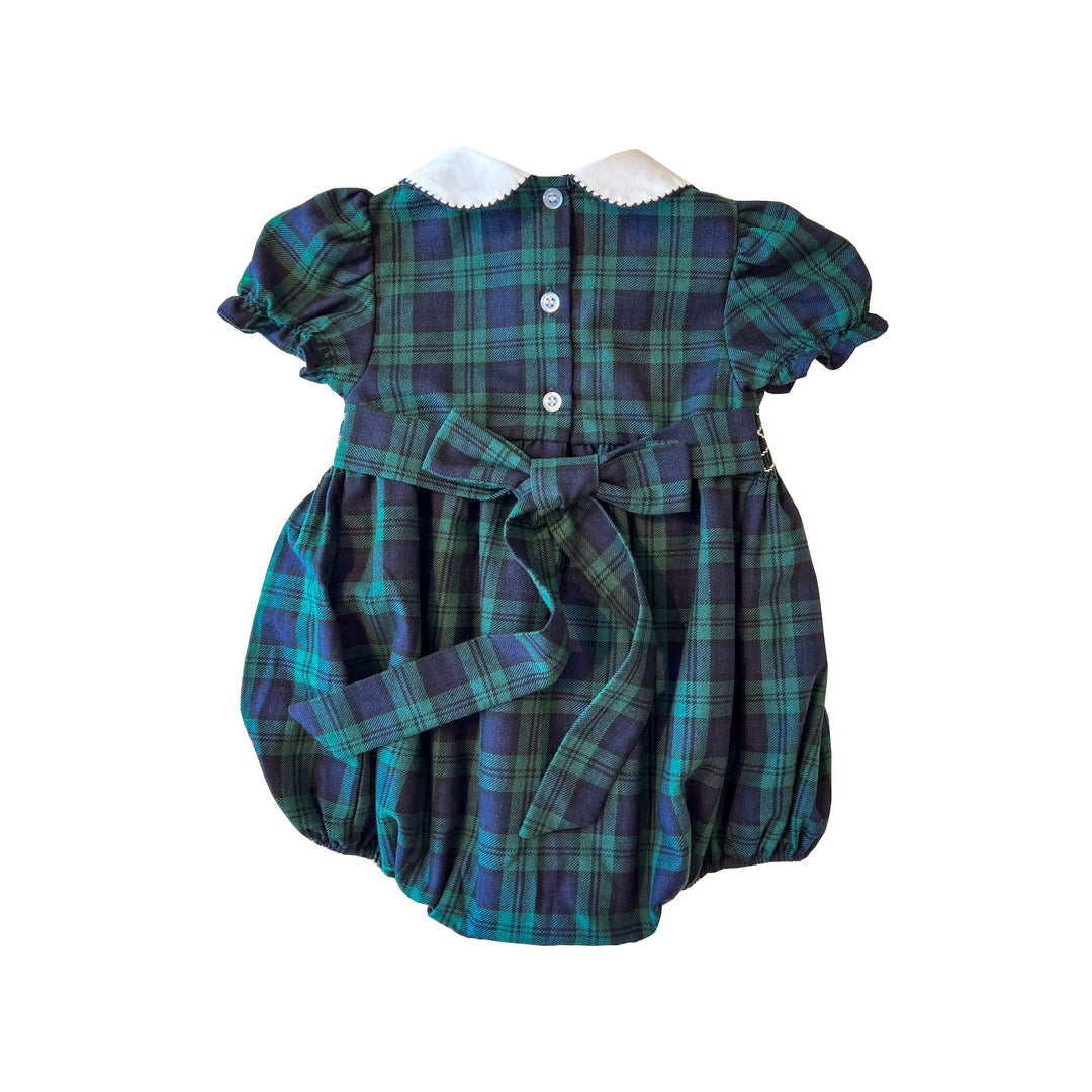 Adelyn Smocked Bubble-Blackwatch Plaid