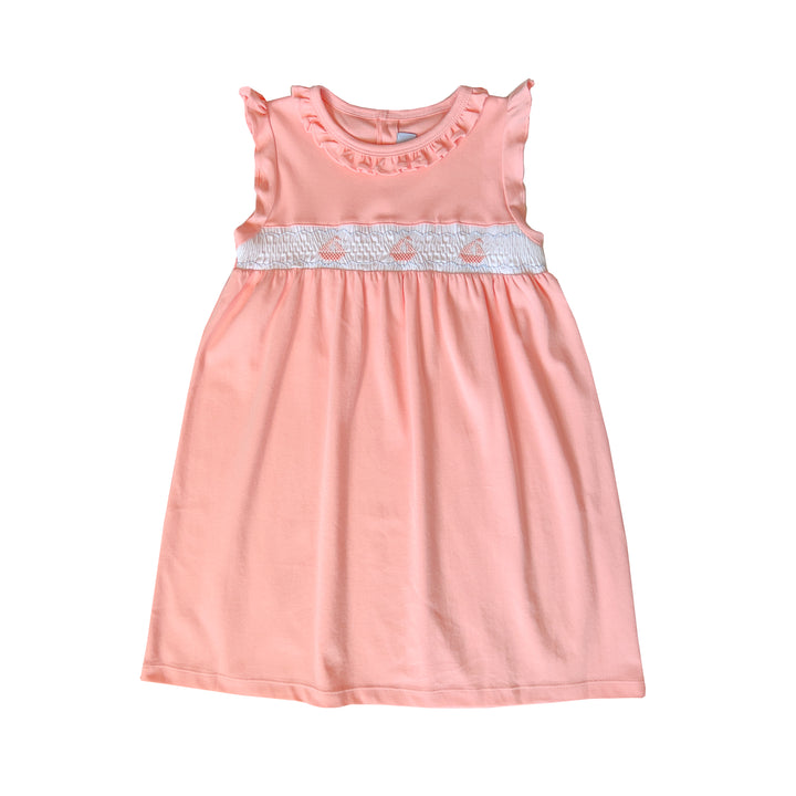 Set Sail Smocked Dress-Just Peachy