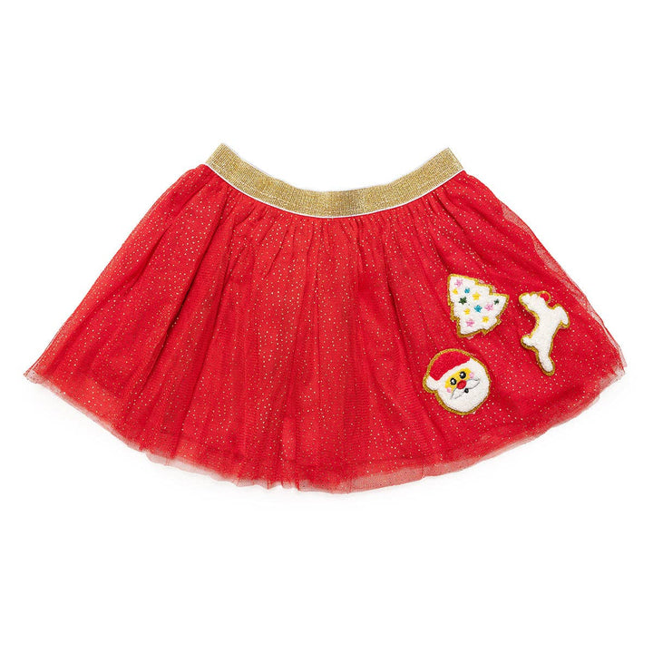 Christmas Patch Tutu - Dress Up Skirt - Kids Holiday Tutu: 2-4Y