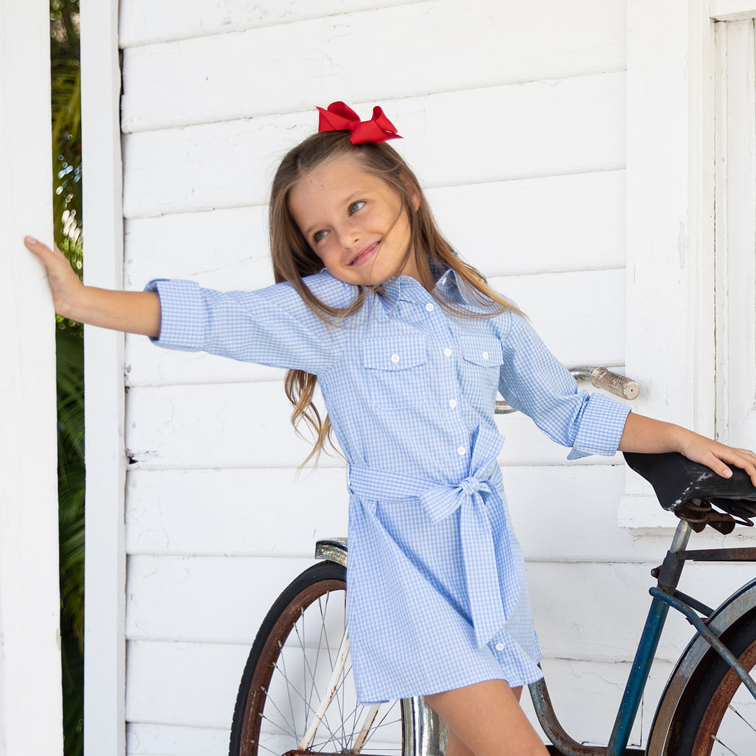 Perfect Shirt Dress-Chatham Bars Blue Gingham