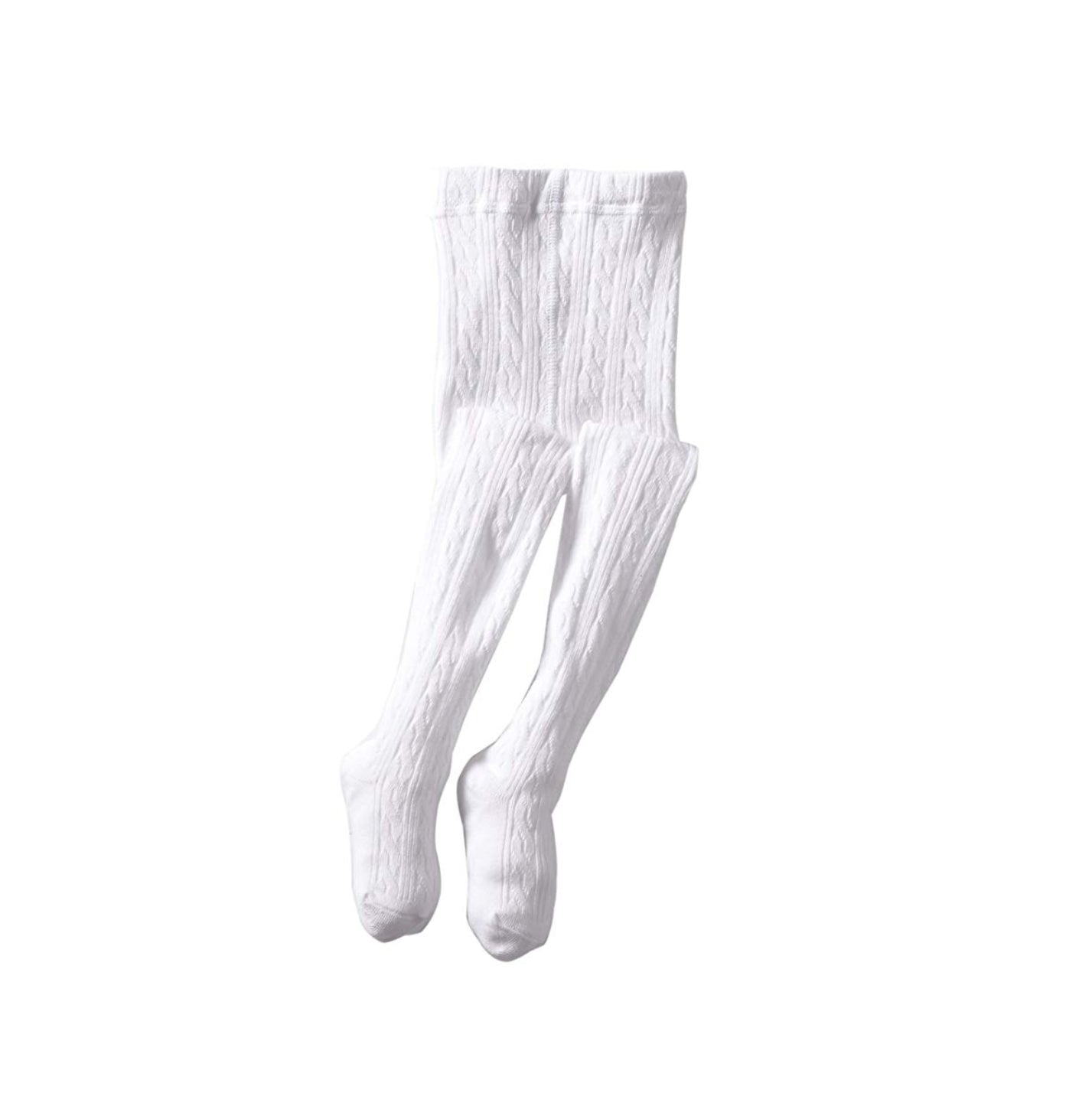 Classic Cable Knit Tights-Classic White - Nantucket Kids